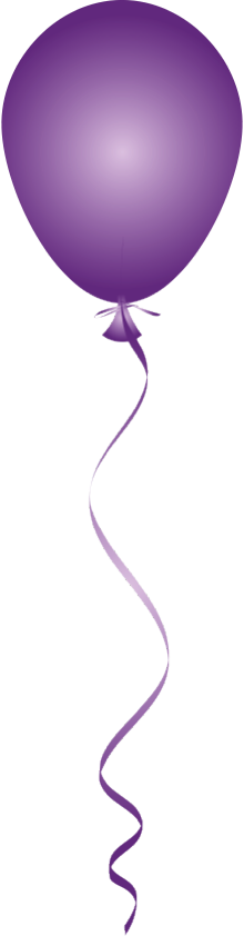 balloon ribbon violett